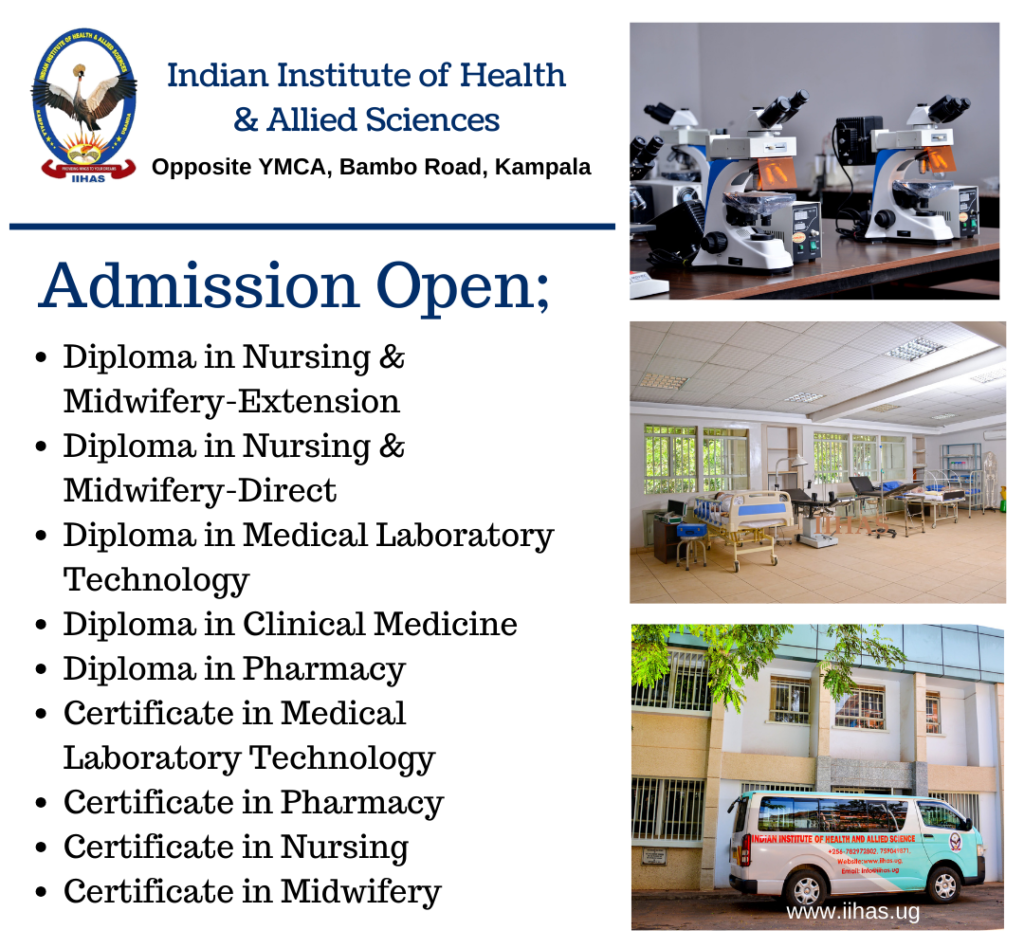Why should you choose the Indian Institute of Health & Allied Science in Kampala, Uganda, for diploma and certificate courses in nursing, pharmacy, clinical lab technology, and clinical medicine